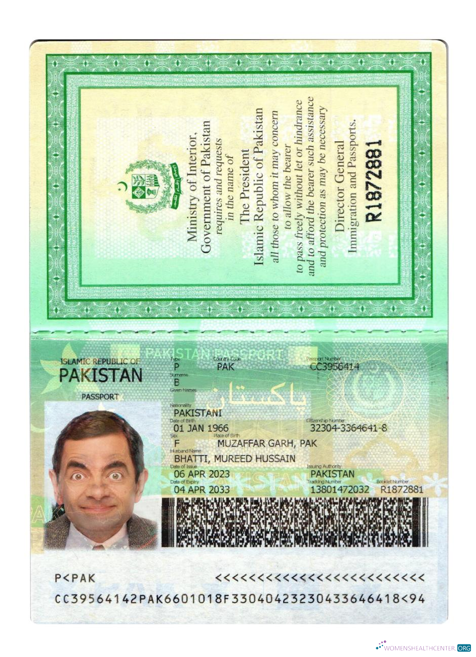 Download Pakistan passport 2023 present version 2 Photoshop template